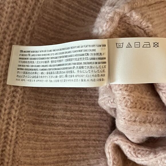 Abercrombie & Fitch Soft Fuzzy Knit Boatneck Dolman Sweater Blush Pink Womens S - Picture 7 of 7